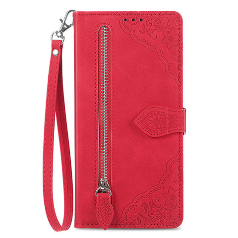 Custodia Portafoglio In Pelle Cover con Supporto S06D per OnePlus 11 5G Rosso