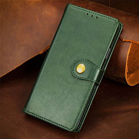 Custodia Portafoglio In Pelle Cover con Supporto S07D per Google Pixel 5 XL 5G Verde