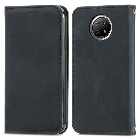 Custodia Portafoglio In Pelle Cover con Supporto S08D per Xiaomi Redmi Note 9 5G Nero