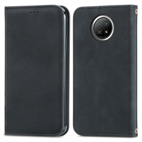 Custodia Portafoglio In Pelle Cover con Supporto S08D per Xiaomi Redmi Note 9T 5G Nero