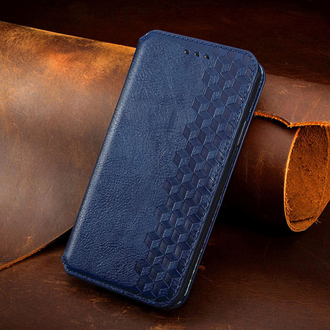 Custodia Portafoglio In Pelle Cover con Supporto S09D per Xiaomi Redmi 9 Blu