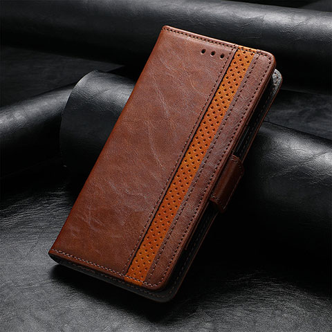 Custodia Portafoglio In Pelle Cover con Supporto S10D per Xiaomi Redmi Note 10S 4G Marrone