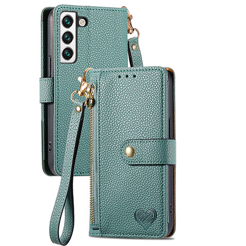 Custodia Portafoglio In Pelle Cover con Supporto S15D per Samsung Galaxy S25 Plus 5G Verde