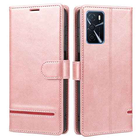 Custodia Portafoglio In Pelle Cover con Supporto SY1 per Oppo A16s Rosa