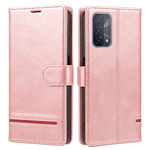 Custodia Portafoglio In Pelle Cover con Supporto SY1 per Oppo A54 5G Rosa