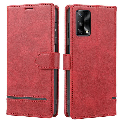 Custodia Portafoglio In Pelle Cover con Supporto SY1 per Oppo A95 4G Rosso