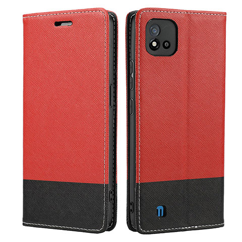 Custodia Portafoglio In Pelle Cover con Supporto SY2 per Realme C11 (2021) Rosso