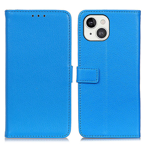 Custodia Portafoglio In Pelle Cover con Supporto T01 per Apple iPhone 14 Plus Blu