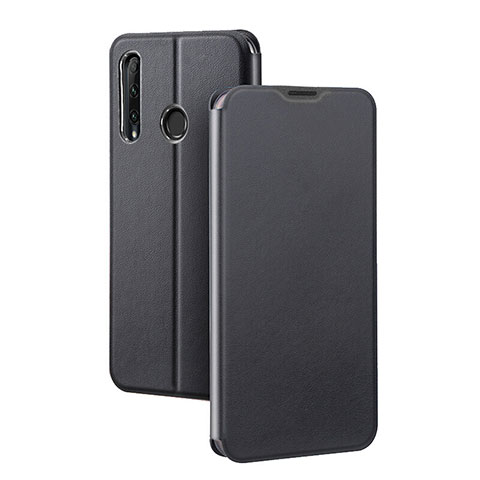 Custodia Portafoglio In Pelle Cover con Supporto T01 per Huawei Honor 20E Nero