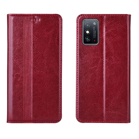 Custodia Portafoglio In Pelle Cover con Supporto T01 per Huawei Honor X10 Max 5G Rosso Rosa