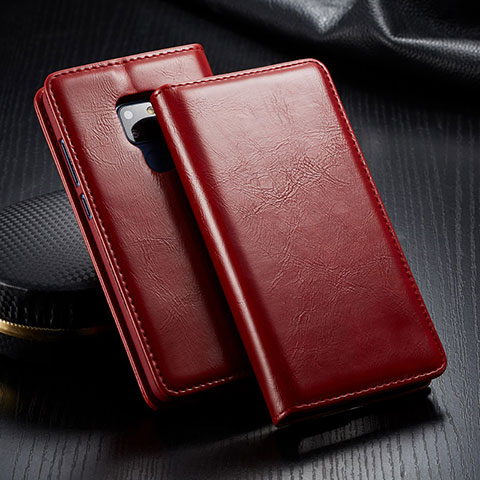 Custodia Portafoglio In Pelle Cover con Supporto T01 per Huawei Mate 20 Rosso