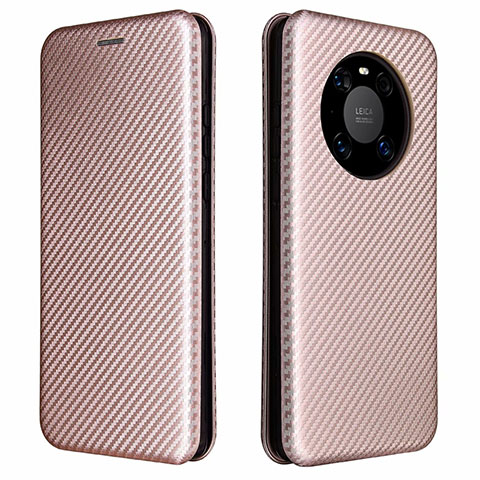 Custodia Portafoglio In Pelle Cover con Supporto T01 per Huawei Mate 40E Pro 4G Oro Rosa