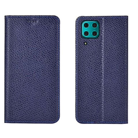 Custodia Portafoglio In Pelle Cover con Supporto T01 per Huawei Nova 6 SE Blu