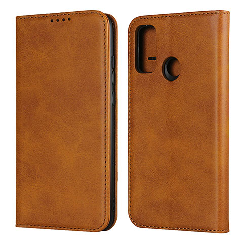 Custodia Portafoglio In Pelle Cover con Supporto T01 per Huawei Nova Lite 3 Plus Marrone Chiaro