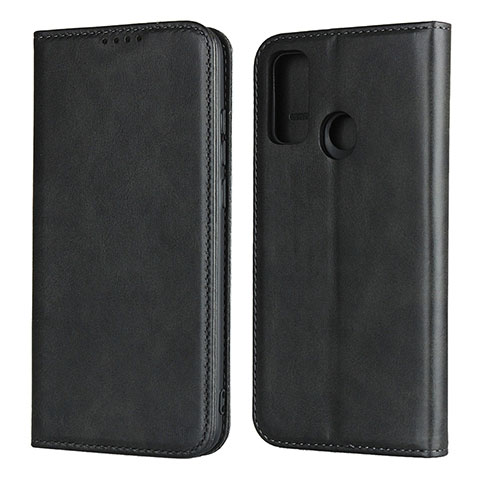 Custodia Portafoglio In Pelle Cover con Supporto T01 per Huawei P Smart (2020) Nero