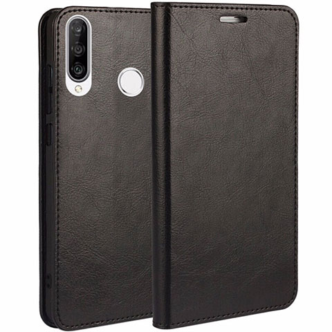 Custodia Portafoglio In Pelle Cover con Supporto T01 per Huawei P30 Lite New Edition Nero