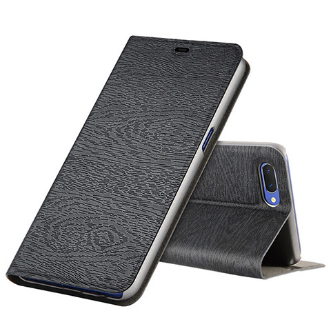 Custodia Portafoglio In Pelle Cover con Supporto T01 per Oppo RX17 Neo Nero