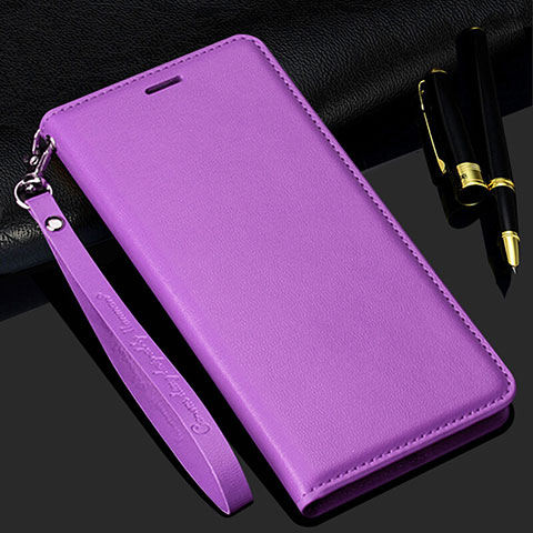 Custodia Portafoglio In Pelle Cover con Supporto T01 per Samsung Galaxy S20 Plus 5G Viola