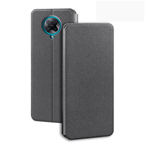 Custodia Portafoglio In Pelle Cover con Supporto T01 per Xiaomi Poco F2 Pro Grigio