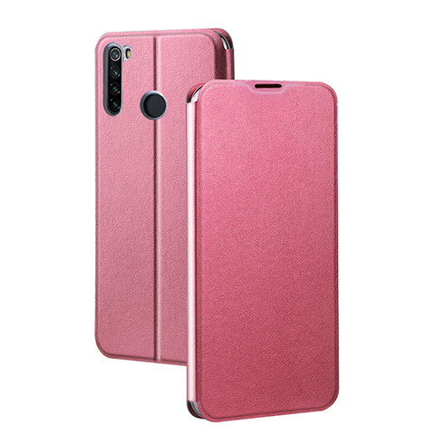 Custodia Portafoglio In Pelle Cover con Supporto T01 per Xiaomi Redmi Note 8T Rosa