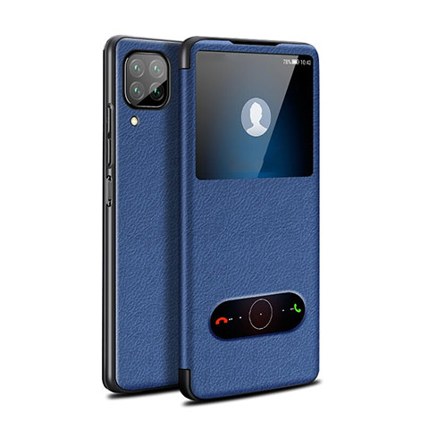 Custodia Portafoglio In Pelle Cover con Supporto T02 per Huawei Nova 7i Blu