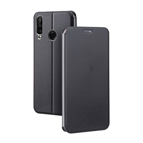 Custodia Portafoglio In Pelle Cover con Supporto T02 per Huawei P30 Lite Nero