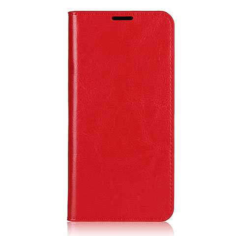 Custodia Portafoglio In Pelle Cover con Supporto T02 per Oppo F15 Rosso