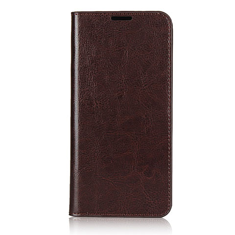 Custodia Portafoglio In Pelle Cover con Supporto T02 per Oppo Reno3 Marrone