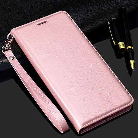 Custodia Portafoglio In Pelle Cover con Supporto T02 per Samsung Galaxy S20 5G Oro Rosa