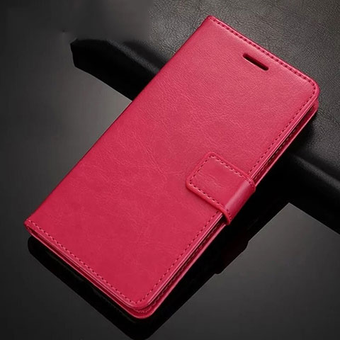 Custodia Portafoglio In Pelle Cover con Supporto T02 per Xiaomi Redmi Note 8 Rosa Caldo