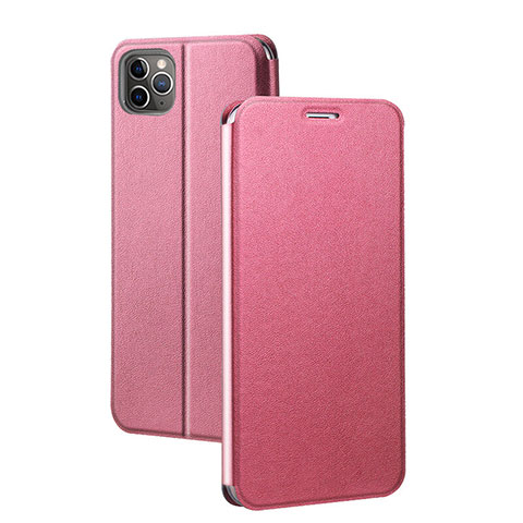 Custodia Portafoglio In Pelle Cover con Supporto T03 per Apple iPhone 11 Pro Max Rosa