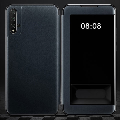 Custodia Portafoglio In Pelle Cover con Supporto T03 per Huawei Honor 20 Blu