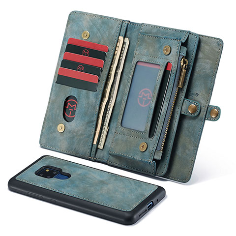 Custodia Portafoglio In Pelle Cover con Supporto T03 per Huawei Mate 20 Cielo Blu