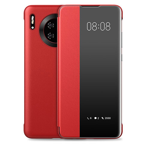 Custodia Portafoglio In Pelle Cover con Supporto T03 per Huawei Mate 30 Pro 5G Rosso