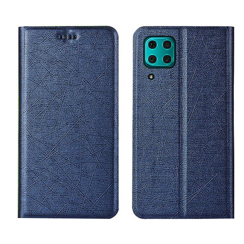 Custodia Portafoglio In Pelle Cover con Supporto T03 per Huawei Nova 6 SE Blu