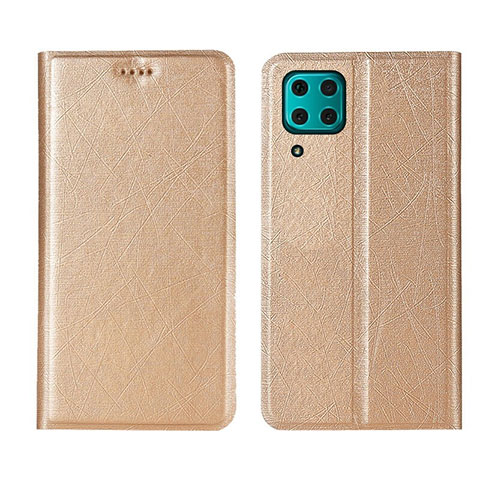 Custodia Portafoglio In Pelle Cover con Supporto T03 per Huawei Nova 6 SE Oro