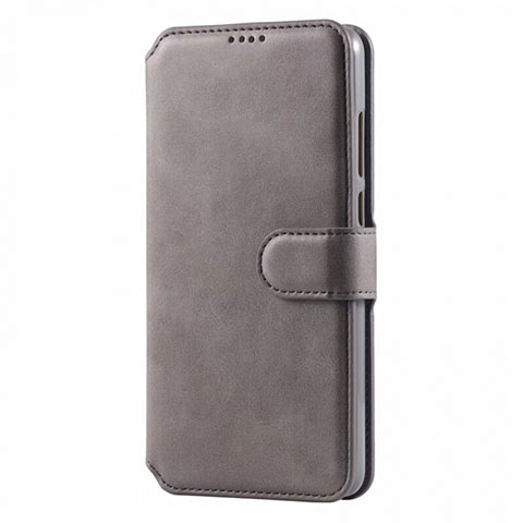 Custodia Portafoglio In Pelle Cover con Supporto T03 per Huawei P30 Lite Grigio