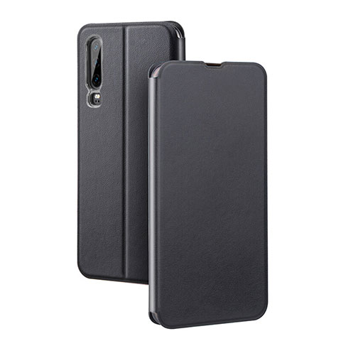 Custodia Portafoglio In Pelle Cover con Supporto T03 per Huawei P30 Nero