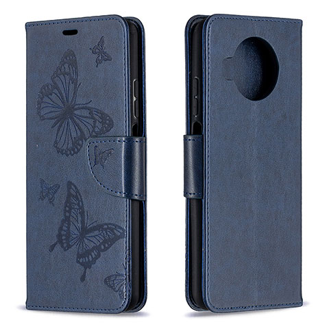 Custodia Portafoglio In Pelle Cover con Supporto T03 per Xiaomi Mi 10i 5G Blu