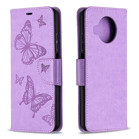 Custodia Portafoglio In Pelle Cover con Supporto T03 per Xiaomi Mi 10i 5G Lavanda