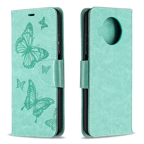 Custodia Portafoglio In Pelle Cover con Supporto T03 per Xiaomi Mi 10i 5G Verde Pastello