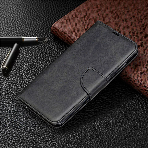 Custodia Portafoglio In Pelle Cover con Supporto T03 per Xiaomi Redmi Note 9 Nero