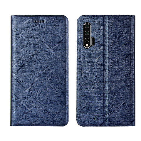 Custodia Portafoglio In Pelle Cover con Supporto T04 per Huawei Nova 6 5G Blu