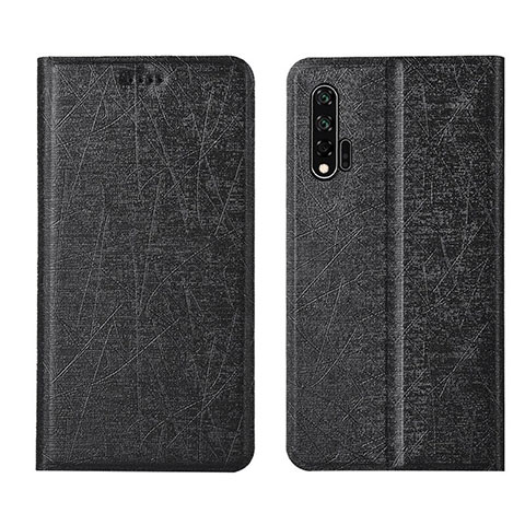 Custodia Portafoglio In Pelle Cover con Supporto T04 per Huawei Nova 6 5G Nero