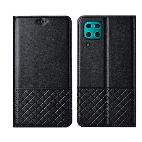 Custodia Portafoglio In Pelle Cover con Supporto T04 per Huawei Nova 7i Nero