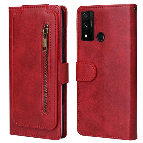 Custodia Portafoglio In Pelle Cover con Supporto T04 per Huawei P Smart (2020) Rosso