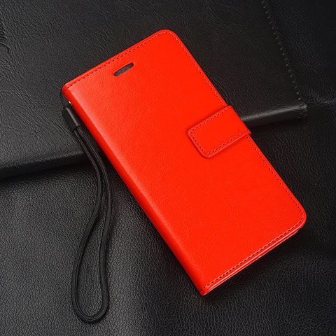 Custodia Portafoglio In Pelle Cover con Supporto T04 per Huawei P30 Lite New Edition Rosso