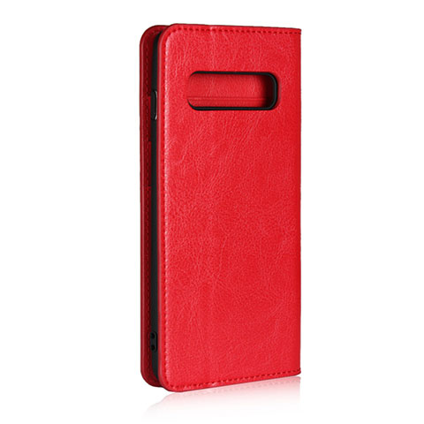 Custodia Portafoglio In Pelle Cover con Supporto T04 per Samsung Galaxy S10 5G Rosso