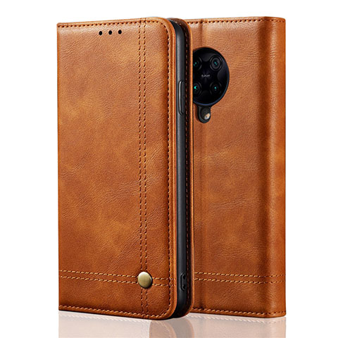 Custodia Portafoglio In Pelle Cover con Supporto T04 per Xiaomi Redmi K30 Pro 5G Arancione