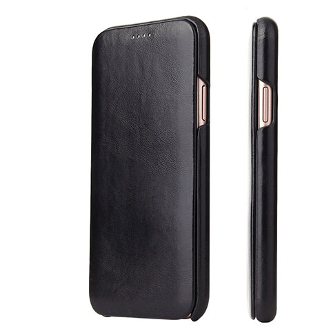 Custodia Portafoglio In Pelle Cover con Supporto T05 per Apple iPhone 11 Pro Max Nero